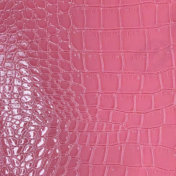 Le Embossed Croc Vute Hot Pink