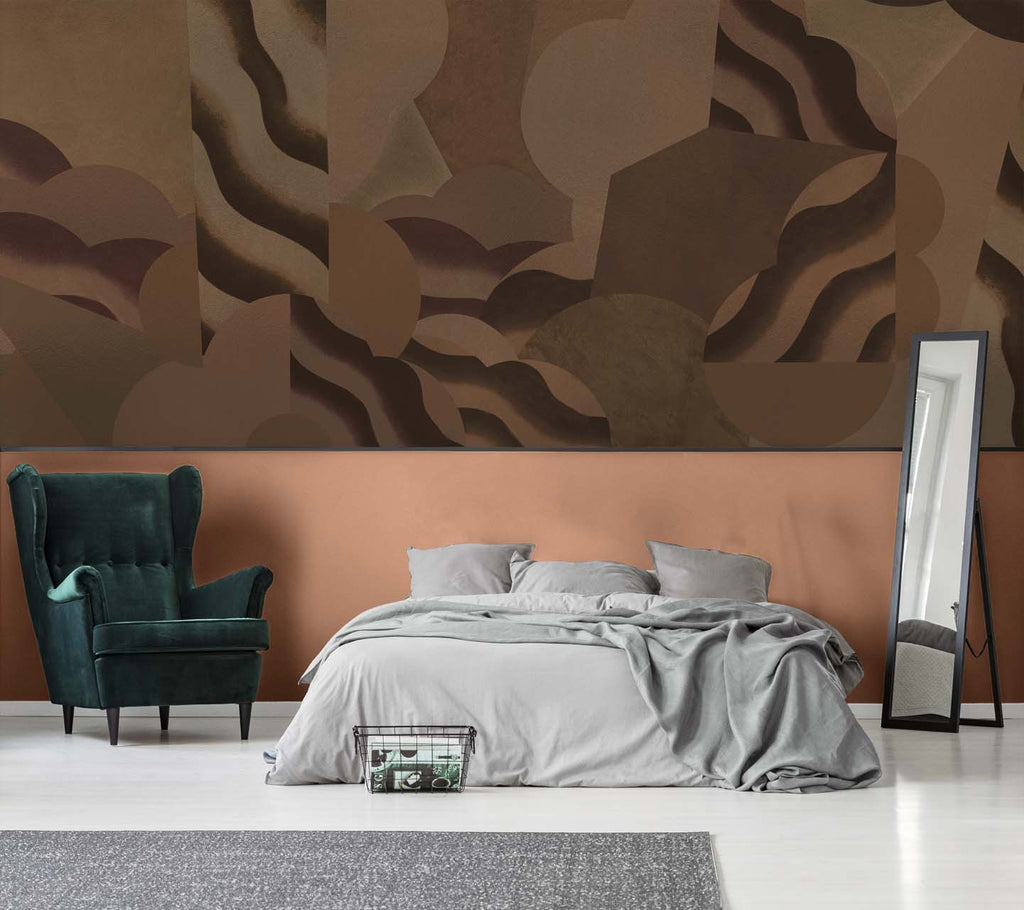 Brutalista Brown, Made to Measure Mural Metallic