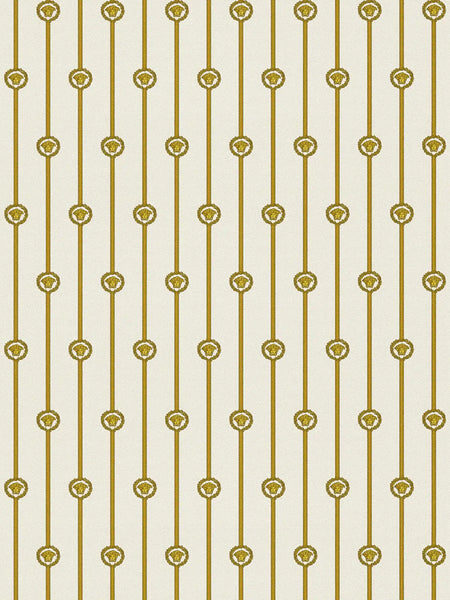 I Love Baroque Small Medusa White Gold Versace Wallcovering