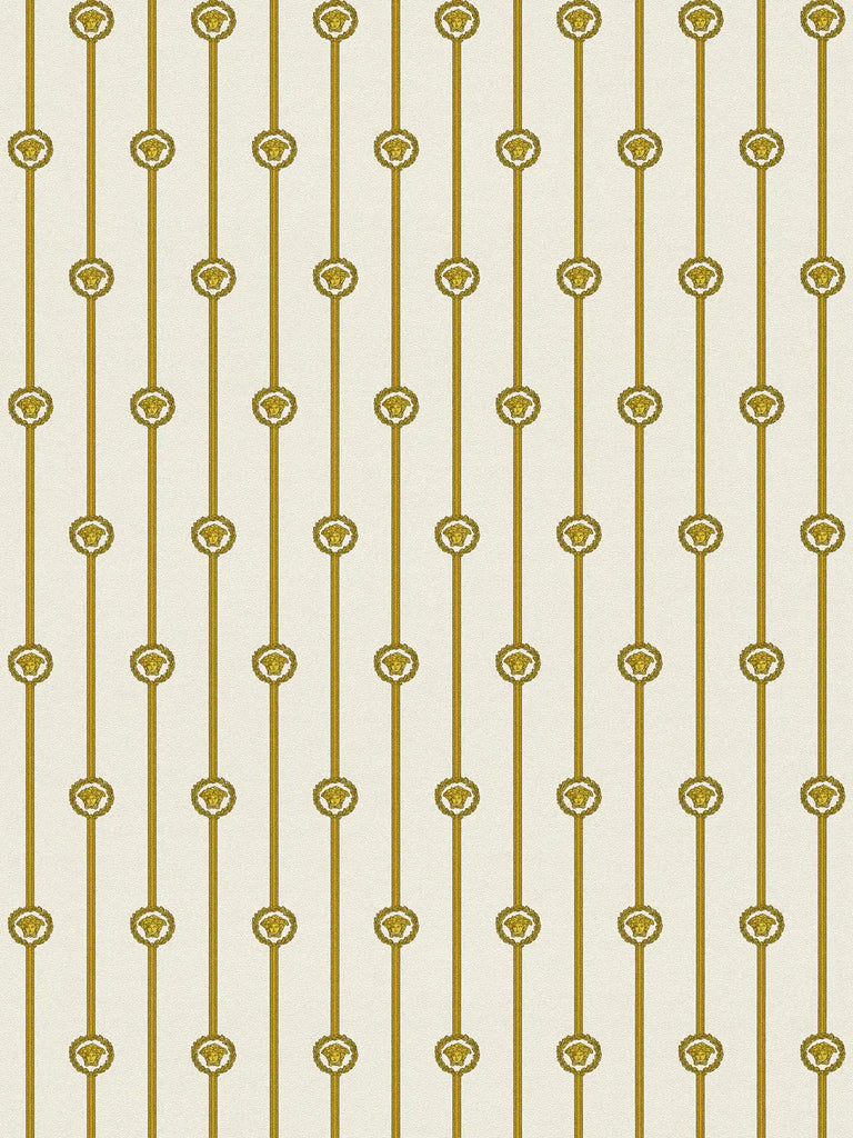 I Love Baroque Small Medusa White Gold Versace Wallcovering