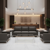 Fine Pebble Grain Charcoal Shadow Upholstered Sofa | Architectural Fabrics