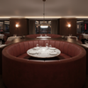 Smooth Leather Grain Rustic Burgundy Upholstered Banquette | Architectural Fabrics