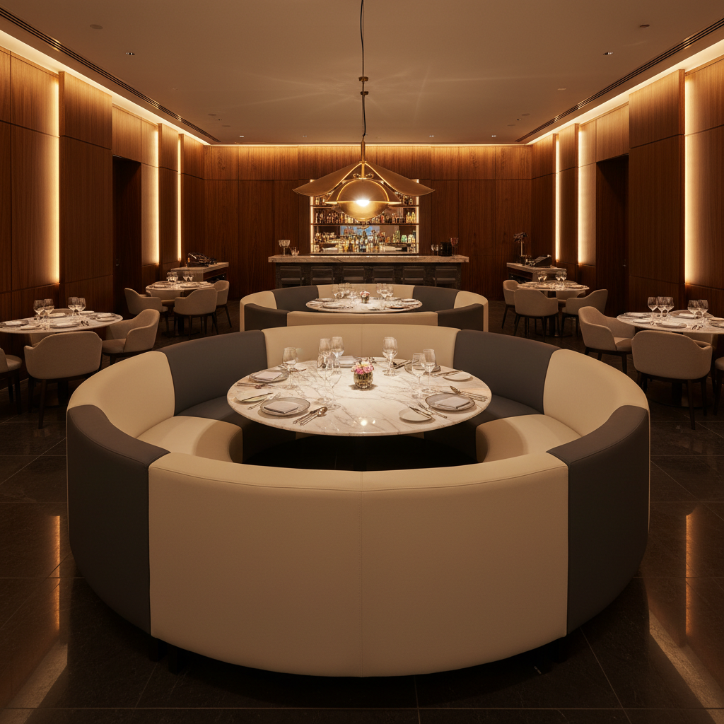 Palmyra Ivory Upholstered Banquette | Architectural Fabrics