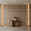 Smooth Suede Texture Mushroom Taupe Upholstered Wall Panel | Architectural Fabrics