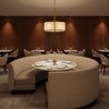 St. Eustatius - Vellum Upholstered Banquette | Architectural Fabrics