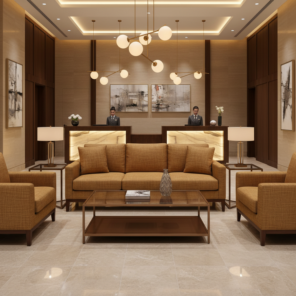 Subtle Woven Texture Toffee Brown Upholstered Sofa | Architectural Fabrics