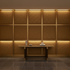 Analog - Burnished Bronze Etched Polyurethane Upholstered Wall Panel | Architectural Fabrics