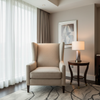Brushed Linen Weave Natural Linen Upholstered Chair | Architectural Fabrics