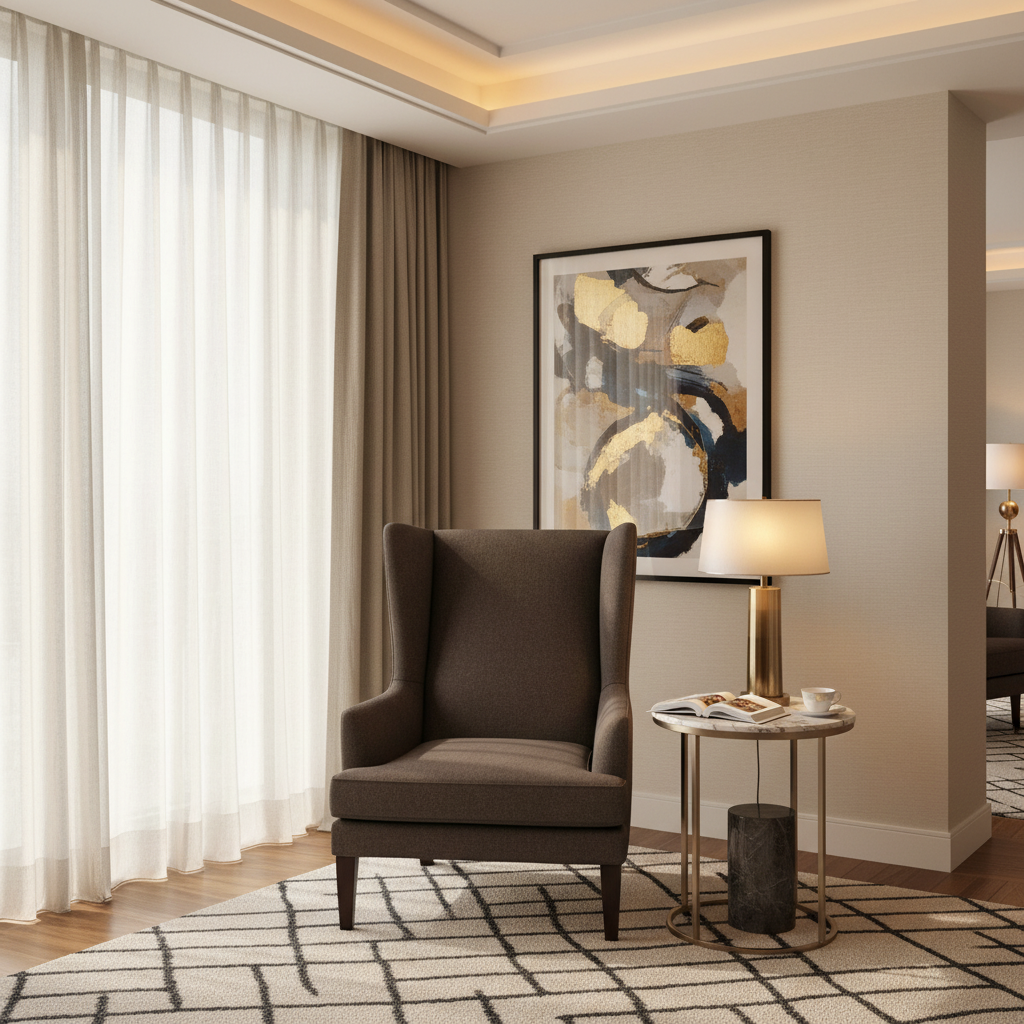 Fine Pebble Grain Dark Chocolate Upholstered Chair | Architectural Fabrics