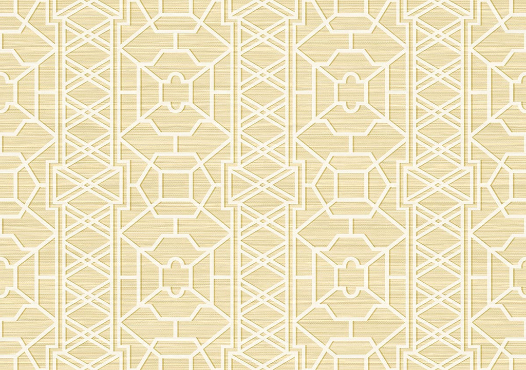 Nantucket Grasscloth Gold Metallic Wallcovering | Phillipe Romano