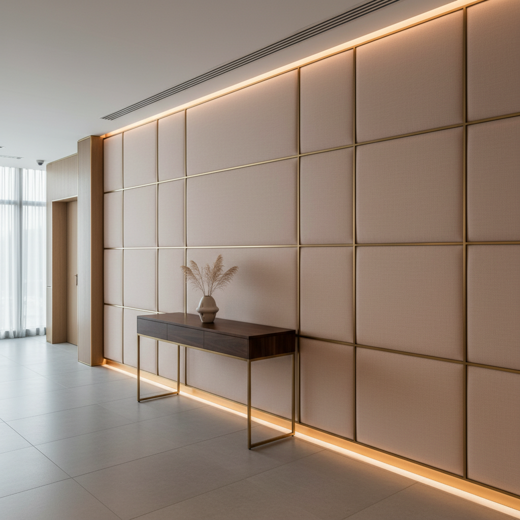 Aarden - Rose Quartz Silicone Hybrid Upholstered Wall Panel | Architectural Fabrics