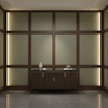 Smooth Matte Texture Dusty Olive Upholstered Wall Panel | Architectural Fabrics