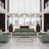 Woven Textured Fabric Seafoam Green Upholstered Sofa | Architectural Fabrics