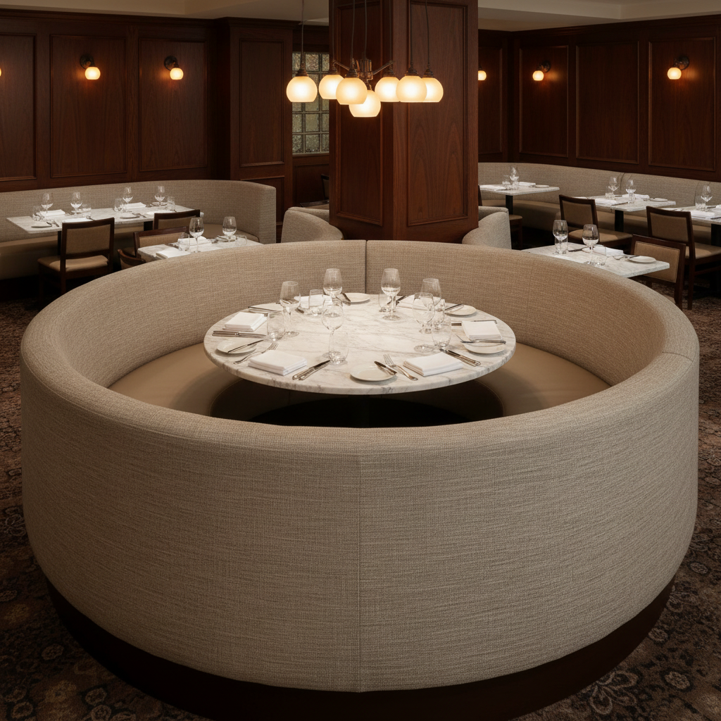 Tumble Reef - Fossil Upholstered Banquette | Architectural Fabrics