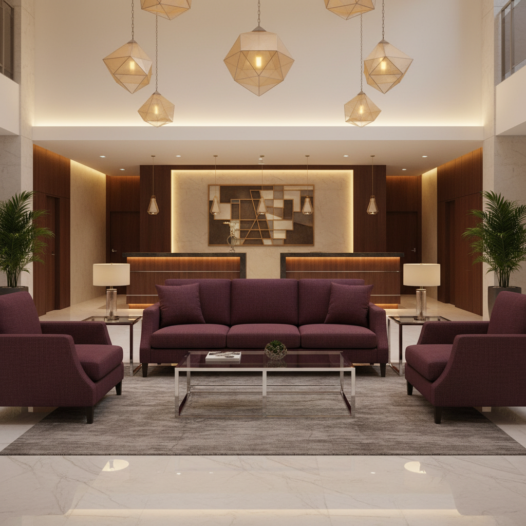Fine Woven Texture Deep Burgundy Upholstered Sofa | Architectural Fabrics