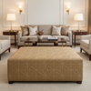 Axis - Axis Etched Polyurethane Upholstered Ottoman | Architectural Fabrics