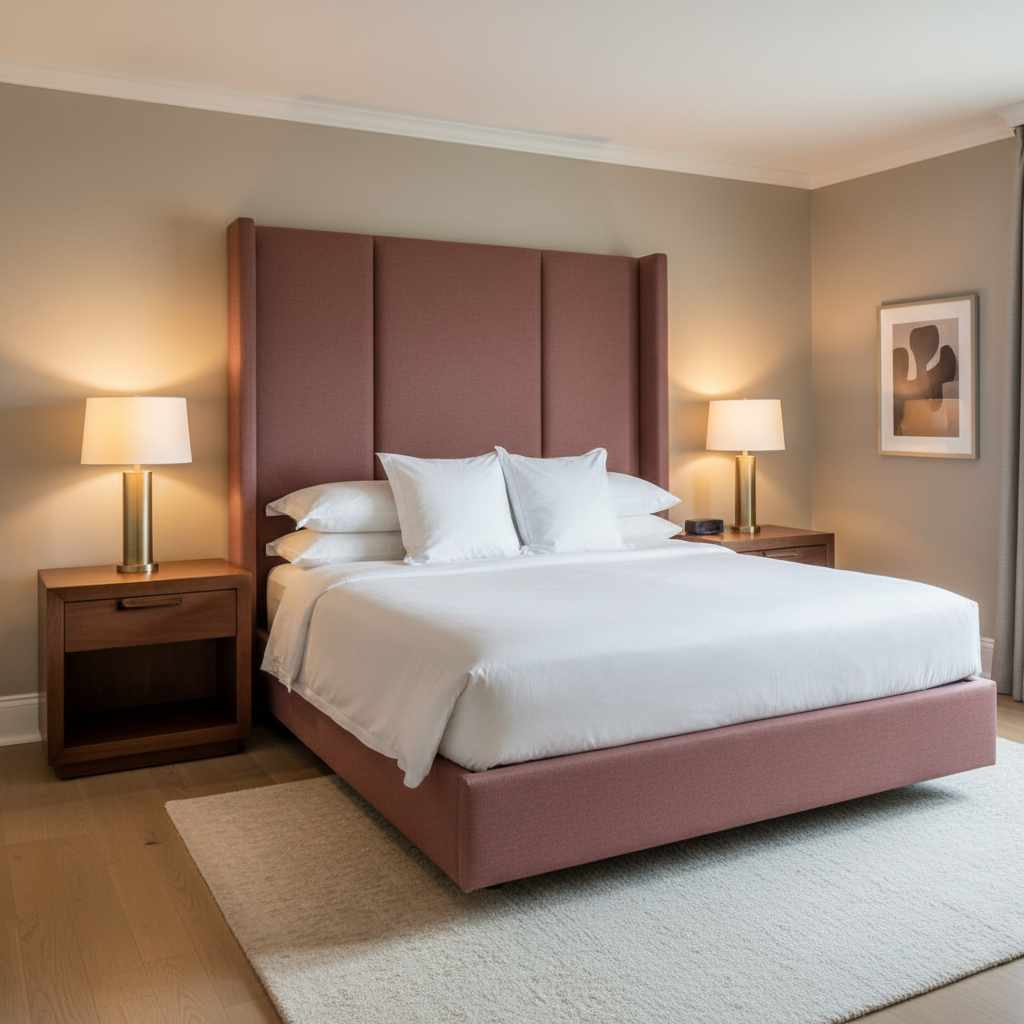 Savannah Bay - Crimson Upholstered Headboard | Architectural Fabrics