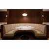 Embossed Reptile Scale Pale Taupe Upholstered Banquette | Architectural Fabrics