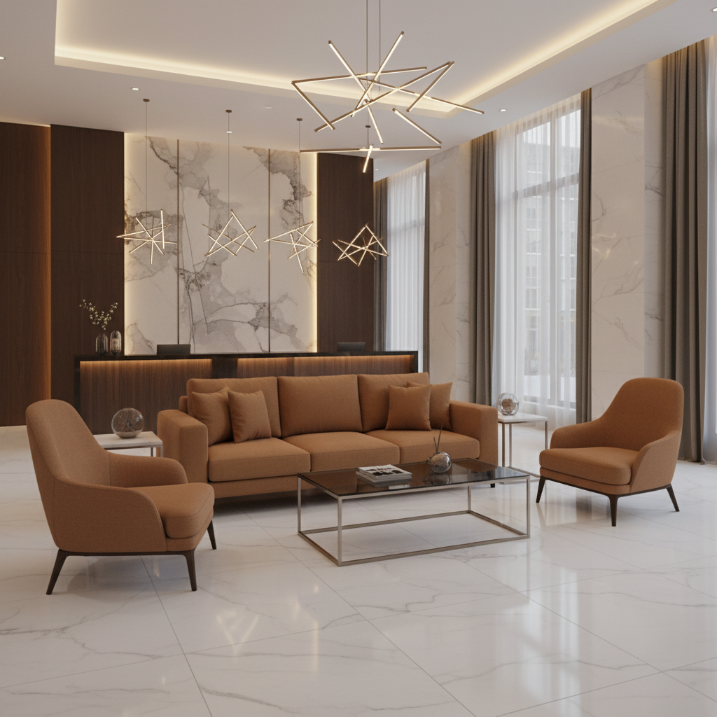 Aarden - Sienna Earth Silicone Hybrid Upholstered Sofa | Architectural Fabrics