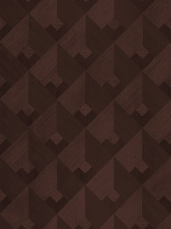 Northport-Espresso Wood Veneer Wallcovering | Phillipe Romano
