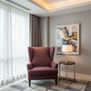 Fine Pebble Grain Deep Wine Upholstered Chair | Architectural Fabrics