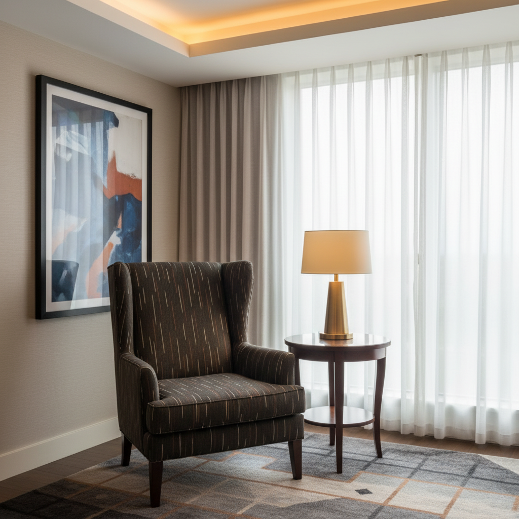 Stitchwork Bay - Chocolate Upholstered Chair | Architectural Fabrics