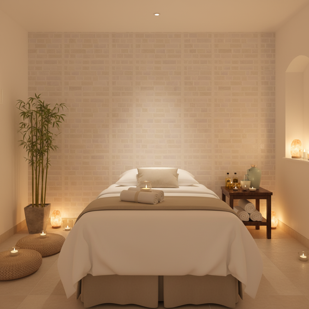 Vomera Pearl Faux Tile | Hollywood Wallcoverings - Healthcare Waiting Room commercial room setting