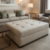 Tweed Bay - Cashew Upholstered Ottoman | Architectural Fabrics