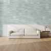 Nantucket Grasscloth Blue Smoke & Metallic Silver Wallcovering | Phillipe Romano room setting