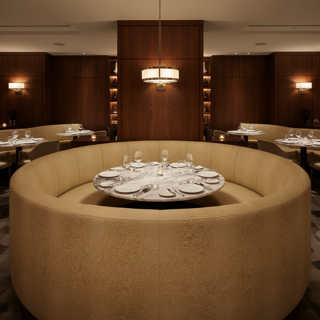 Snake Cay - Vanilla Upholstered Banquette | Architectural Fabrics