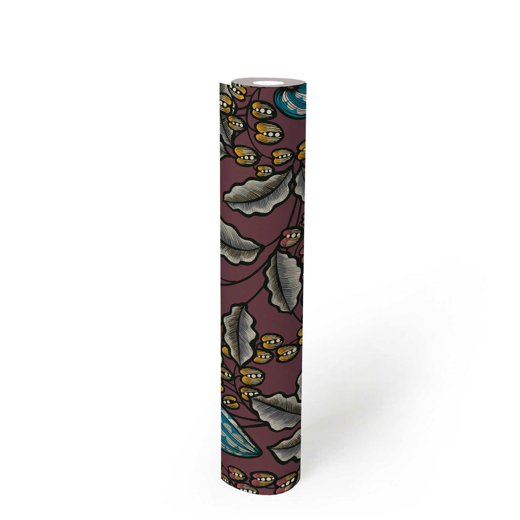 Floral Impression Burgundy Wallcovering | AS Creation