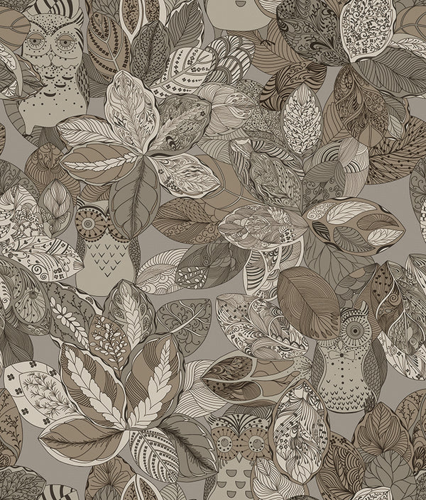 Wainscott-Mushroom Wallcovering | Phillipe Romano