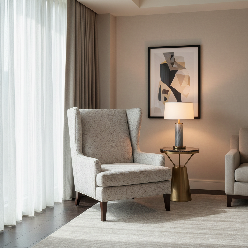 St. Barthelemy - Chiffon Upholstered Chair | Architectural Fabrics