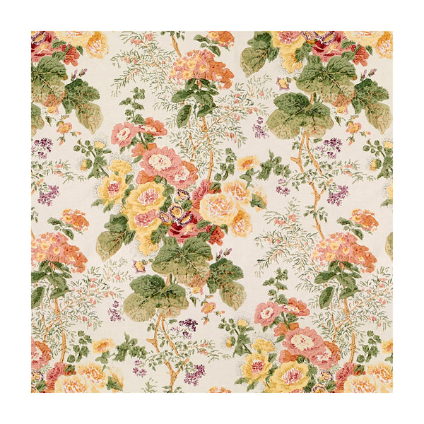 Hollyhock Hdb - Red/Green Multi By Lee Jofa |  | Botanical & Floral Multipurpose Print