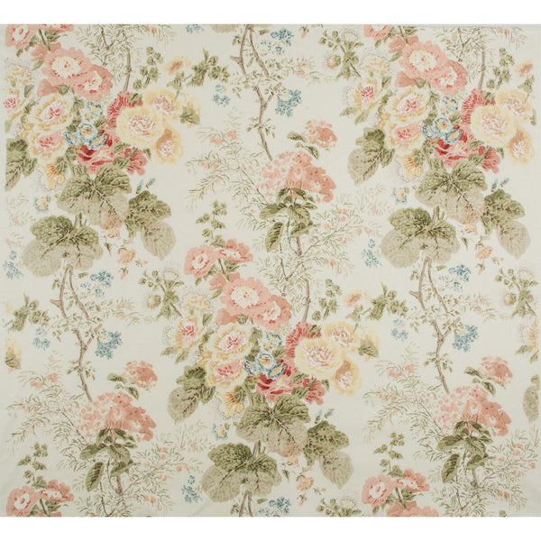 Hollyhock Hdb - Coral/Olive Multi By Lee Jofa |  | Botanical & Floral Multipurpose Print