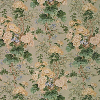 Samples and Purchasing available for Hollyhock Hb - Celadon Light Green By Lee Jofa |  | Botanical & Floral Multipurpose Print at Designer Wallcoverings and Fabrics