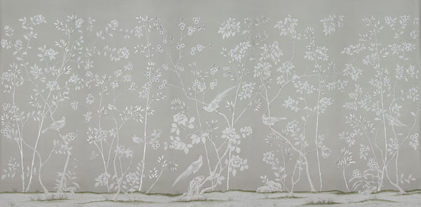 Portobello — Colourway SC-201 on Pale Grey dyed silk