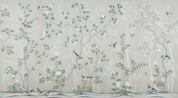 Portobello — Pale Grey dyed silk