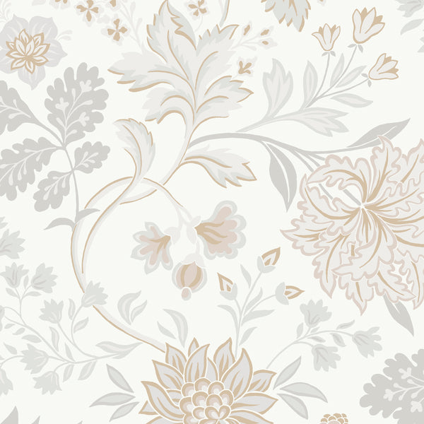 Alicia, Stone and Gold Wallcoverings | Schumacher