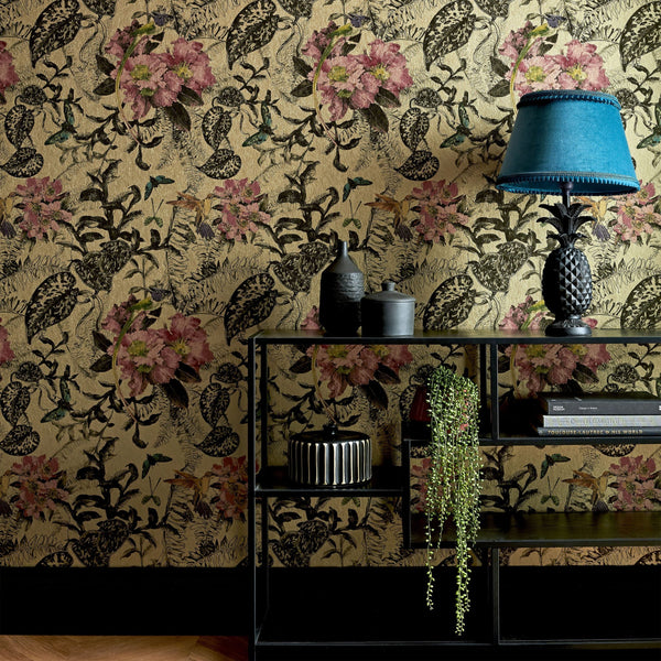 Hedgerow Bracken - Gold Wallcovering | 1838 Wallcoverings