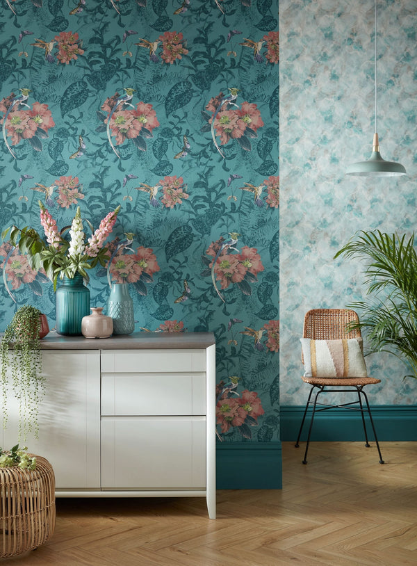 Hedgerow Mineral - Green Wallcovering | 1838 Wallcoverings