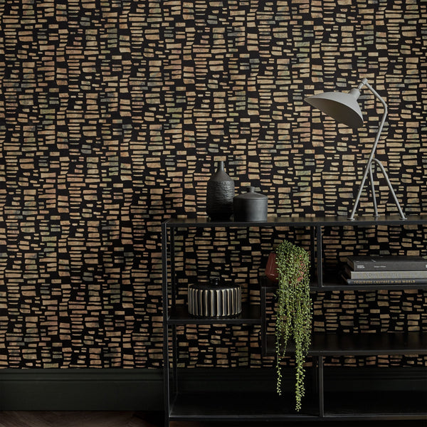 Fusion Bracken - Black Wallcovering | 1838 Wallcoverings