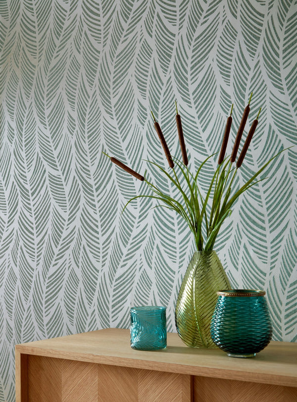 Bramble Mineral - Green Wallcovering | 1838 Wallcoverings