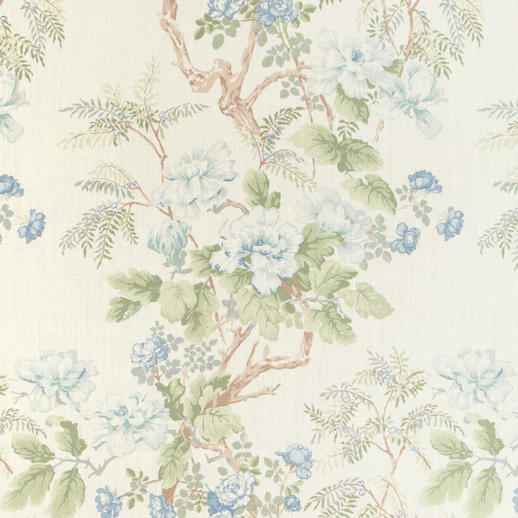 Samples and Purchasing available for Chinese Peony - Blue Blue By Lee Jofa | Lee Jofa 200 |Botanical & Floral  Multipurpose Print at Designer Wallcoverings and Fabrics