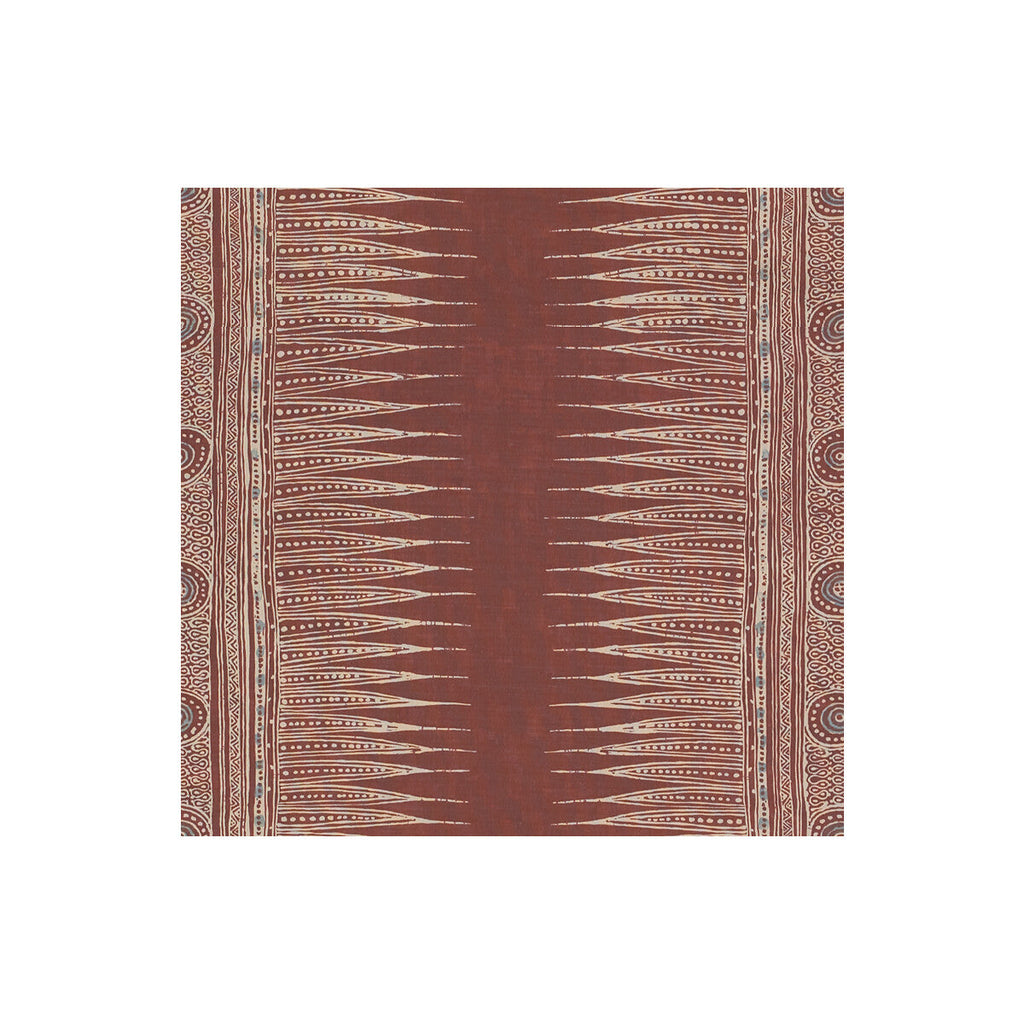 Samples and Purchasing available for Indian Zag - Paprika Burgundy/Red By Lee Jofa | Suzanne Rheinstein *Hollyhock Ii | Global Multipurpose Print at Designer Wallcoverings and Fabrics