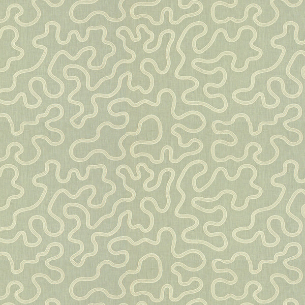 Winding Way - Lichen Green By Lee Jofa | Suzanne Rheinstein *Hollyhock Ii |  Upholstery Embroidery