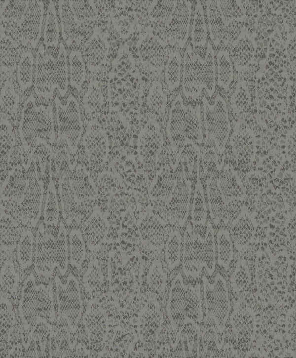 Skin Transitional Animal Print - Silver and Charcoal | Architectural Wallcoverings