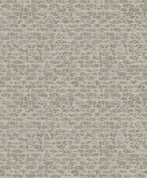 Malibu Skin Wallpaper - Transitional Animal Print - Silver and Gray | Malibu Wallpaper