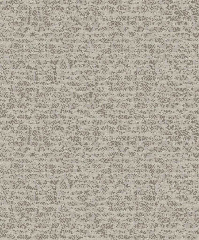 Malibu Skin Wallpaper - Transitional Animal Print - Silver and Gray | Malibu Wallpaper