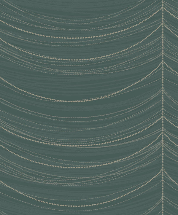 Beads Transitional Geometric - Ocean Blue, Silver, and Glitter | Architectural Wallcoverings